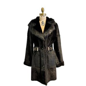 Black Sheepskin Coat, Small